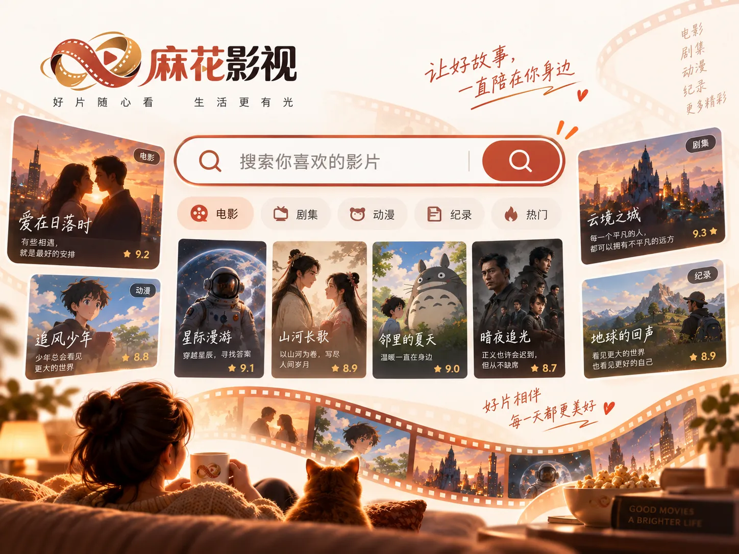 麻花影视电视剧栏目与站内搜索配合